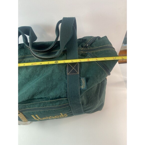 Harrods Knightsbridge Green Travel Duffel Bag Large Tote Weekender Carry-On - Picture 11 of 16